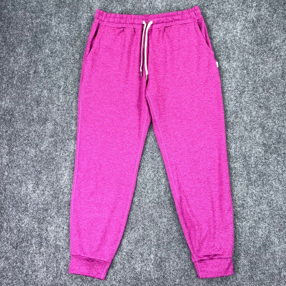 Vuori Performance Joggers Womens Small Magenta Heathered Activewear Sweatpants